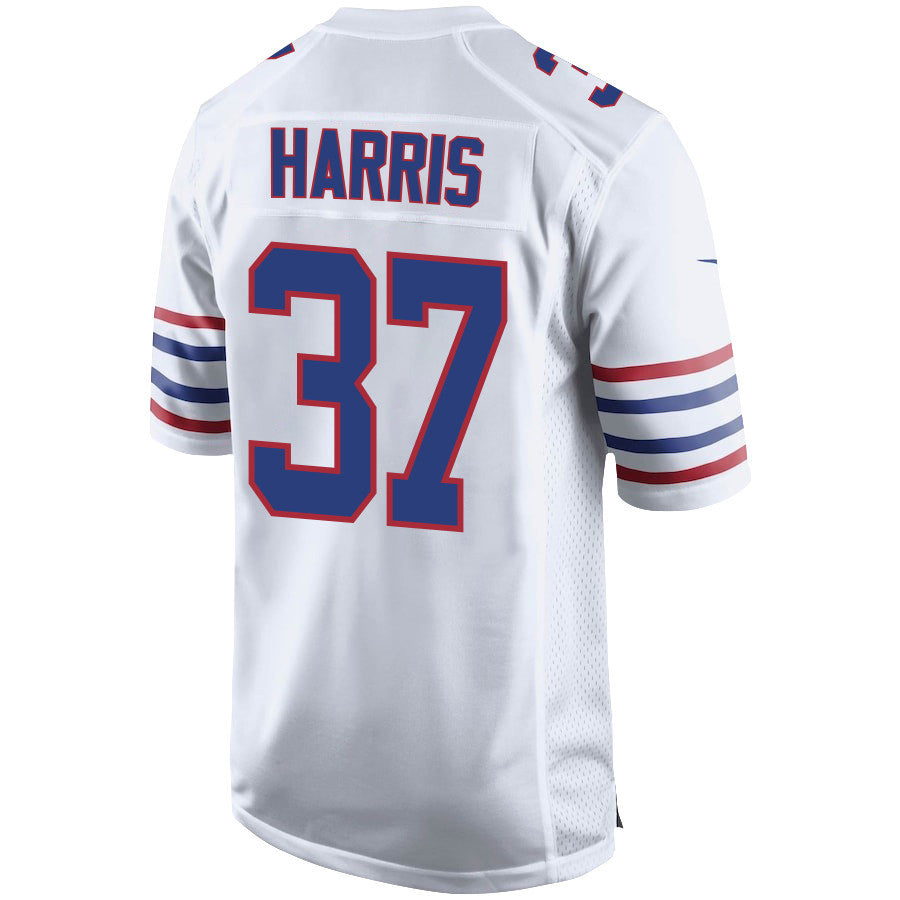 Damien Harris 37 Buffalo Bills Men Game Jersey - White