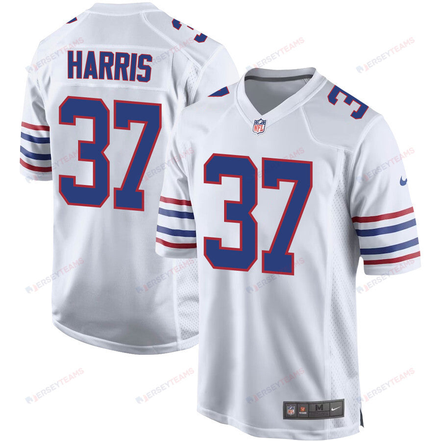 Damien Harris 37 Buffalo Bills Men Game Jersey - White