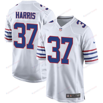 Damien Harris 37 Buffalo Bills Men Game Jersey - White