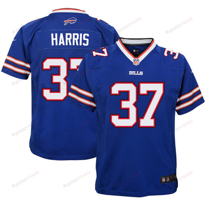 Damien Harris 37 Buffalo Bills Youth Game Jersey - Royal