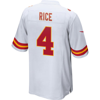 Rashee Rice 4 Kansas City Chiefs Game Jersey - Men, White