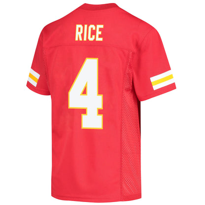 Rashee Rice 4 Kansas City Chiefs Game Jersey - Youth, Red