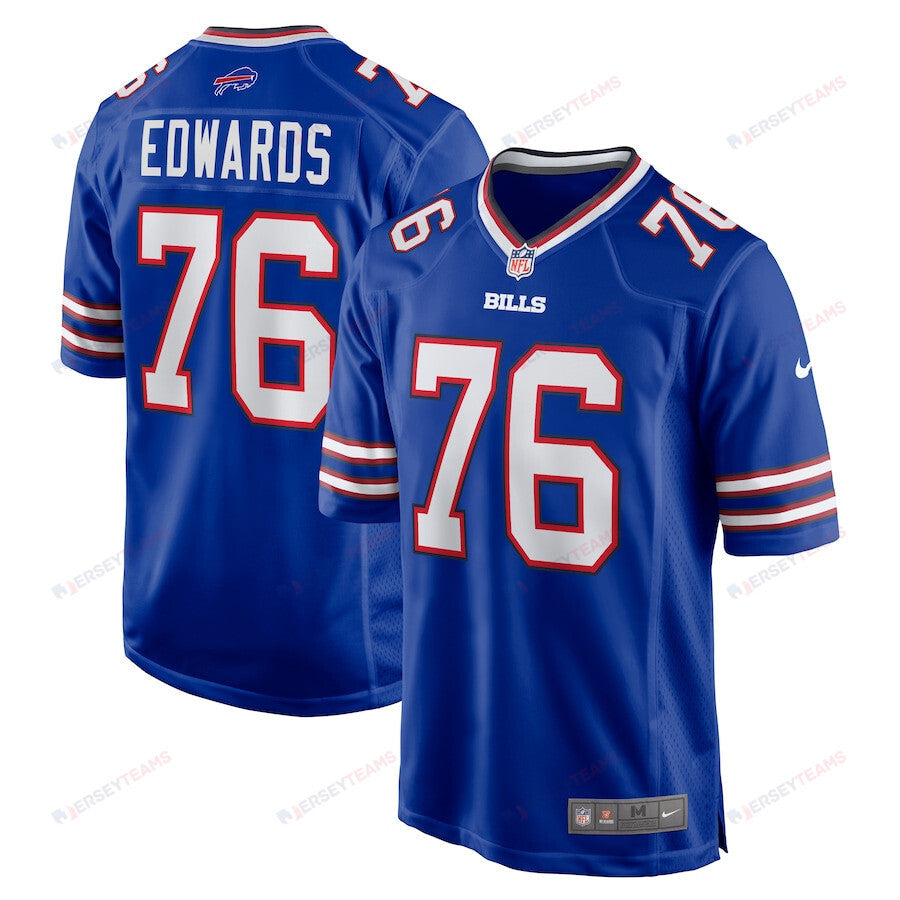 David Edwards 76 Buffalo Bills Game Men Jersey - Royal