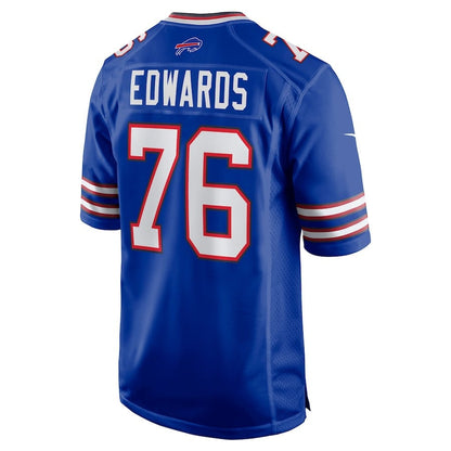 David Edwards 76 Buffalo Bills Game Men Jersey - Royal