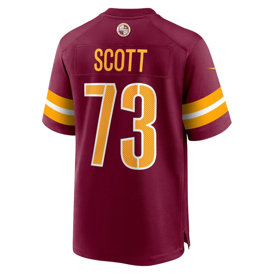 Trent Scott 73 Washington Commanders Game Men Jersey - Burgundy