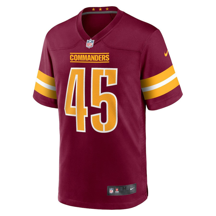 Kaden Smith 45 Washington Commanders Team Game Men Jersey - Burgundy