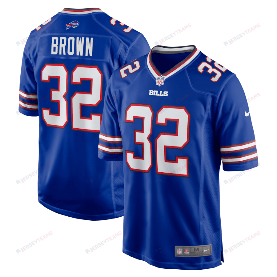 Kyron Brown 32 Buffalo Bills Game Men Jersey - Royal