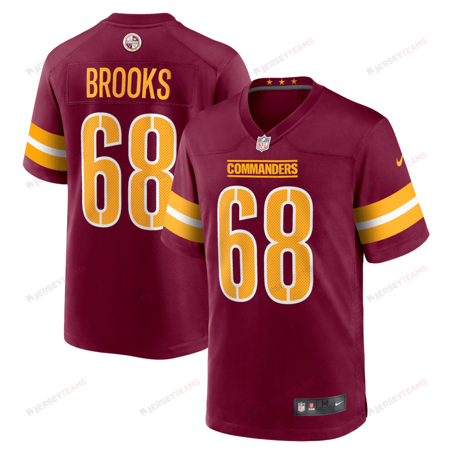 Curtis Brooks 68 Washington Commanders Game Men Jersey - Burgundy
