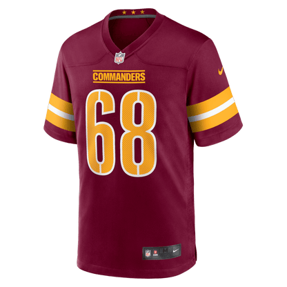 Curtis Brooks 68 Washington Commanders Game Men Jersey - Burgundy