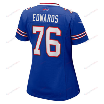 David Edwards 76 Buffalo Bills Women's Game Jersey - Royal