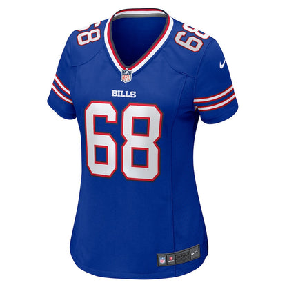Garrett McGhin 68 Buffalo Bills Women's Team Game Jersey - Royal