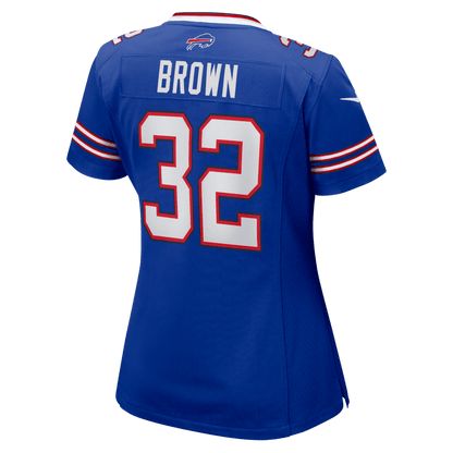 Kyron Brown 32 Buffalo Bills Women's Game Jersey - Royal