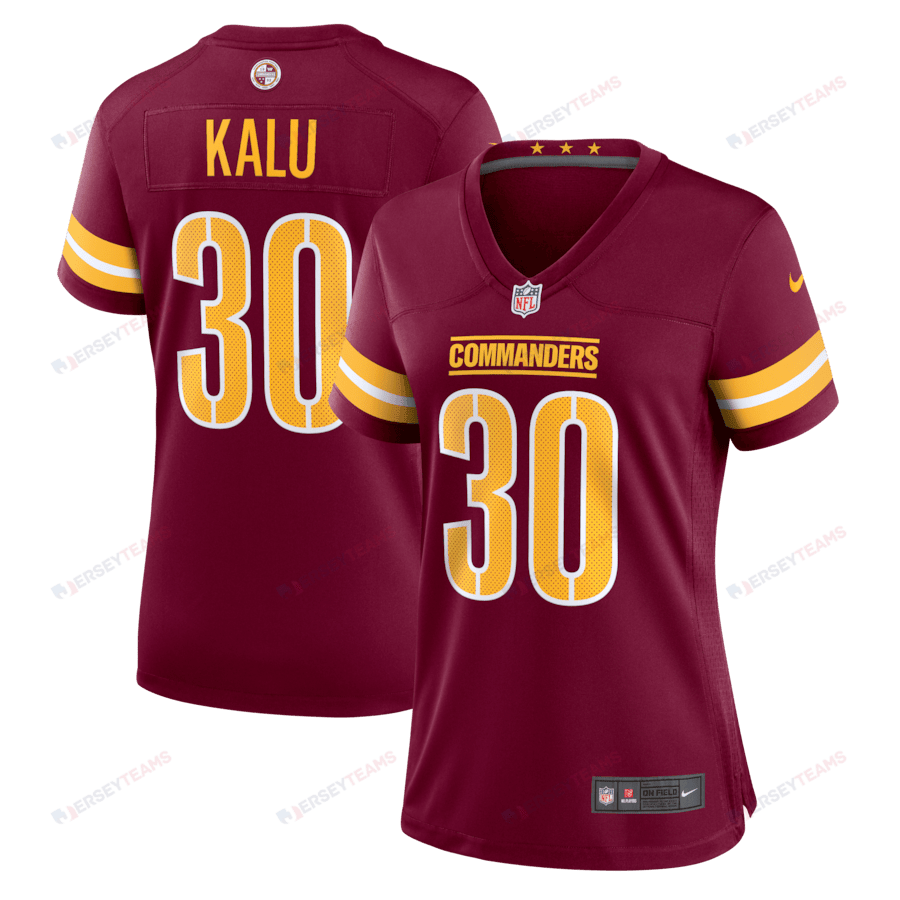 Joshua Kalu 30 Washington Commanders Women's Game Jersey - Burgundy