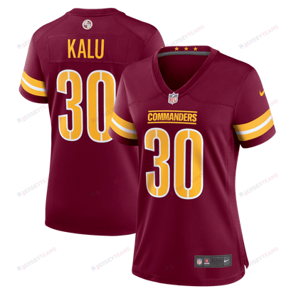 Joshua Kalu 30 Washington Commanders Women's Game Jersey - Burgundy