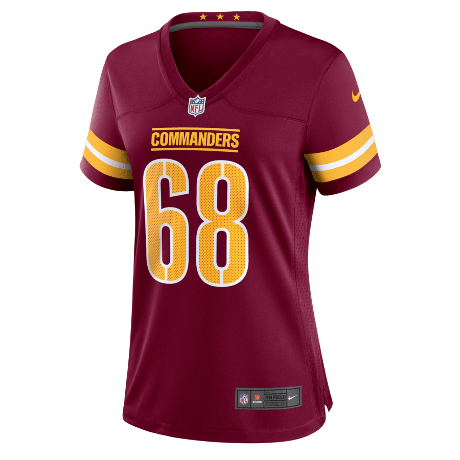 Curtis Brooks 68 Washington Commanders Women's Game Jersey - Burgundy