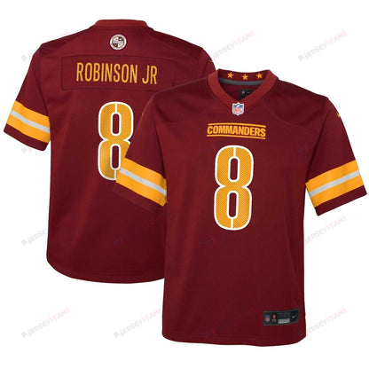Brian Robinson Jr. 8 Washington Commanders YOUTH Game Jersey - Burgundy