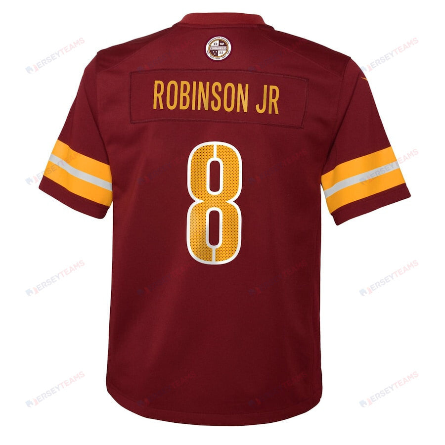 Brian Robinson Jr. 8 Washington Commanders YOUTH Game Jersey - Burgundy