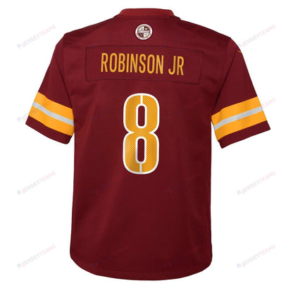 Brian Robinson Jr. 8 Washington Commanders YOUTH Game Jersey - Burgundy