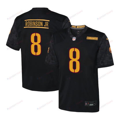 Brian Robinson Jr. 8 Washington Commanders YOUTH Game Jersey - Black