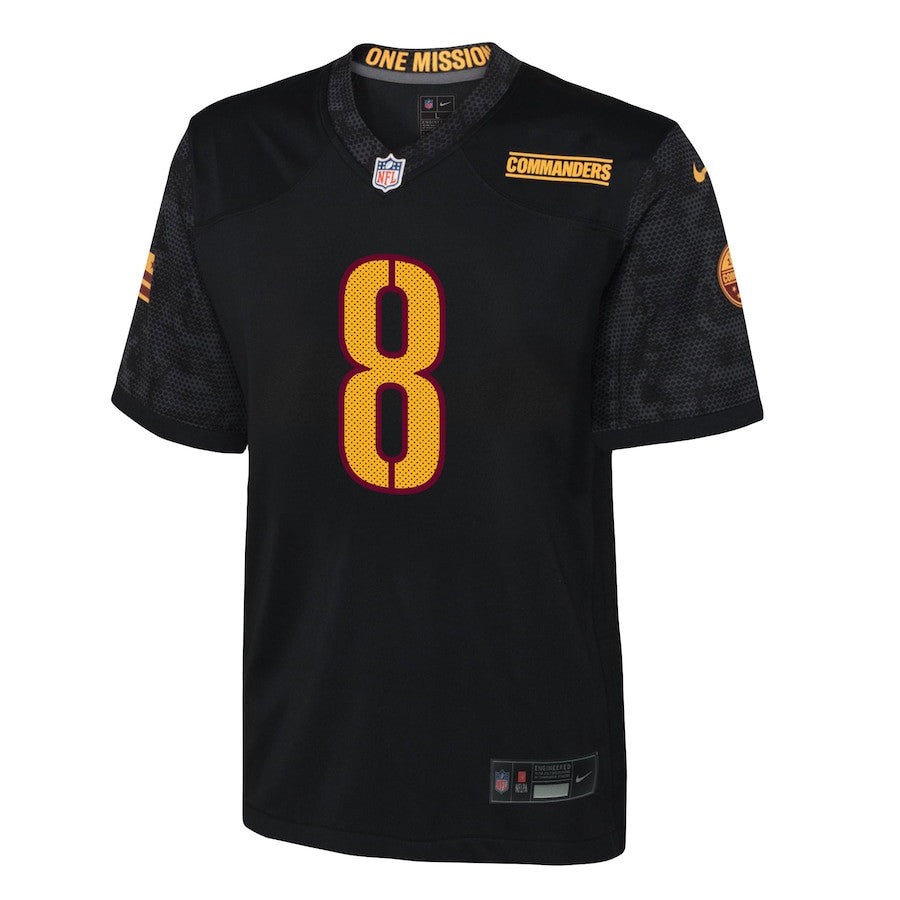 Brian Robinson Jr. 8 Washington Commanders YOUTH Game Jersey - Black