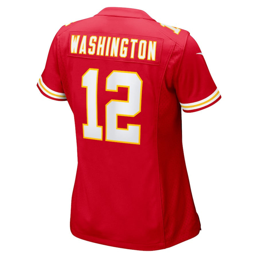 Montrell Washington 12 Kansas City Chiefs Game Women Jersey - Red