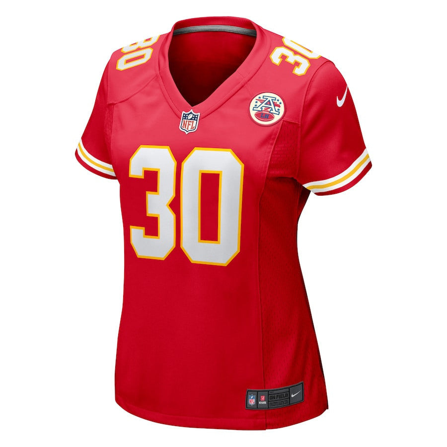 Darius Rush 30 Kansas City Chiefs Game Women Jersey - Red