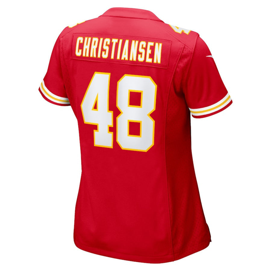 Cole Christiansen 48 Kansas City Chiefs Game Women Jersey - Red