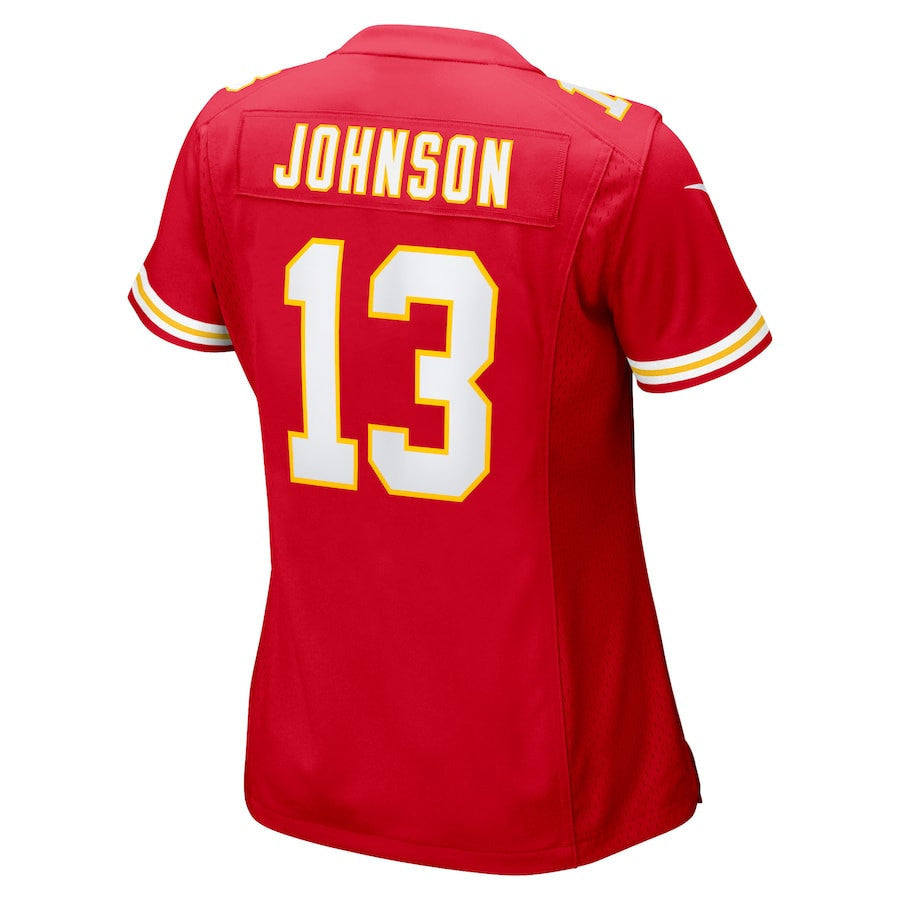 Nazeeh Johnson 13 Kansas City Chiefs Game Women Jersey - Red