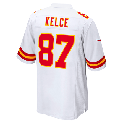 Travis Kelce 87 Kansas City Chiefs Game Men Jersey - White