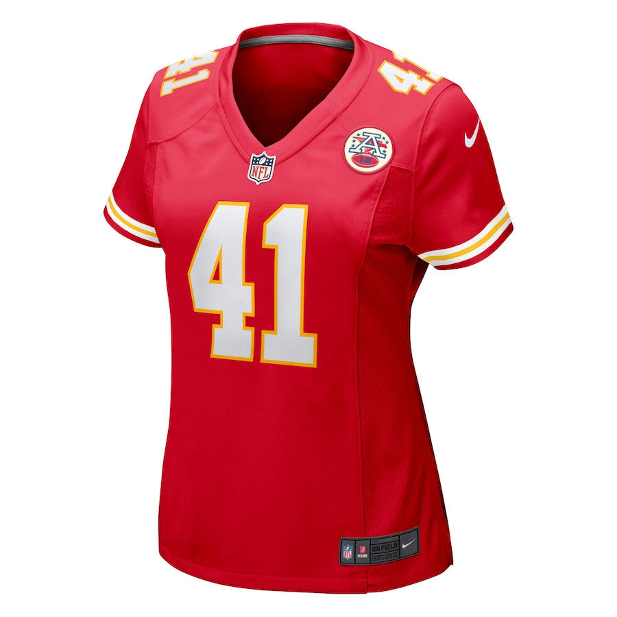 James Winchester 41 Kansas City Chiefs Game Women Jersey - Red