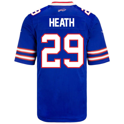 T.J. Heath 29 Buffalo Bills Men Home Game Jersey - Royal