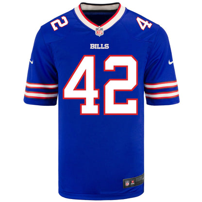 Dorian Williams 42 Buffalo Bills Men Home Game Jersey - Royal