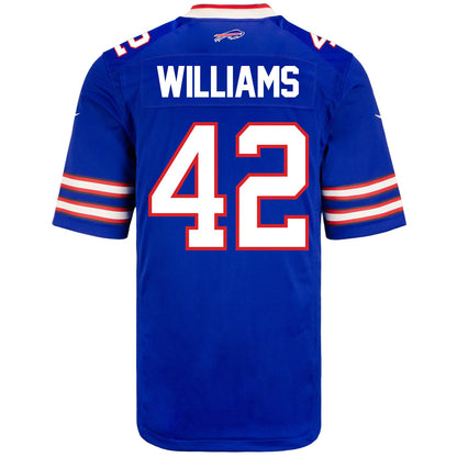 Dorian Williams 42 Buffalo Bills Men Home Game Jersey - Royal