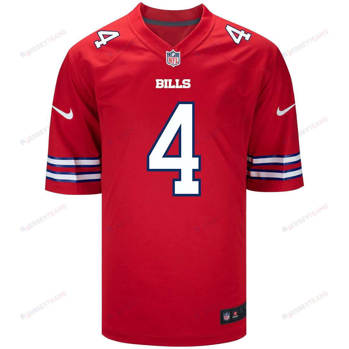 James Cook 4 Buffalo Bills Men Alternate Game Jersey - Red