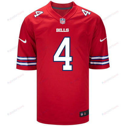 James Cook 4 Buffalo Bills Men Alternate Game Jersey - Red