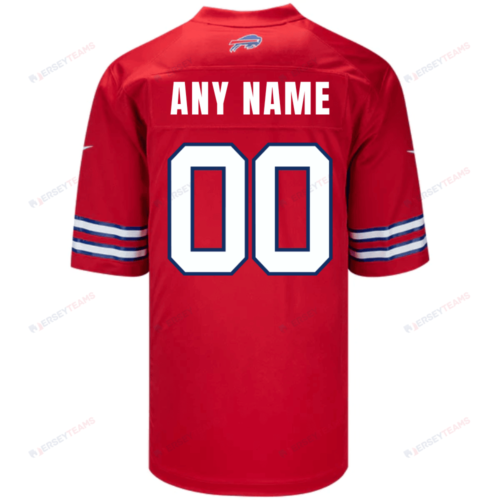 Buffalo Bills Custom Alternate Men Game Jersey - Red
