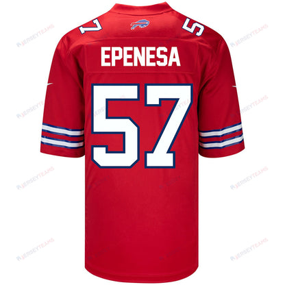 A.J. Epenesa 57 Buffalo Bills Men Alternate Game Jersey - Red