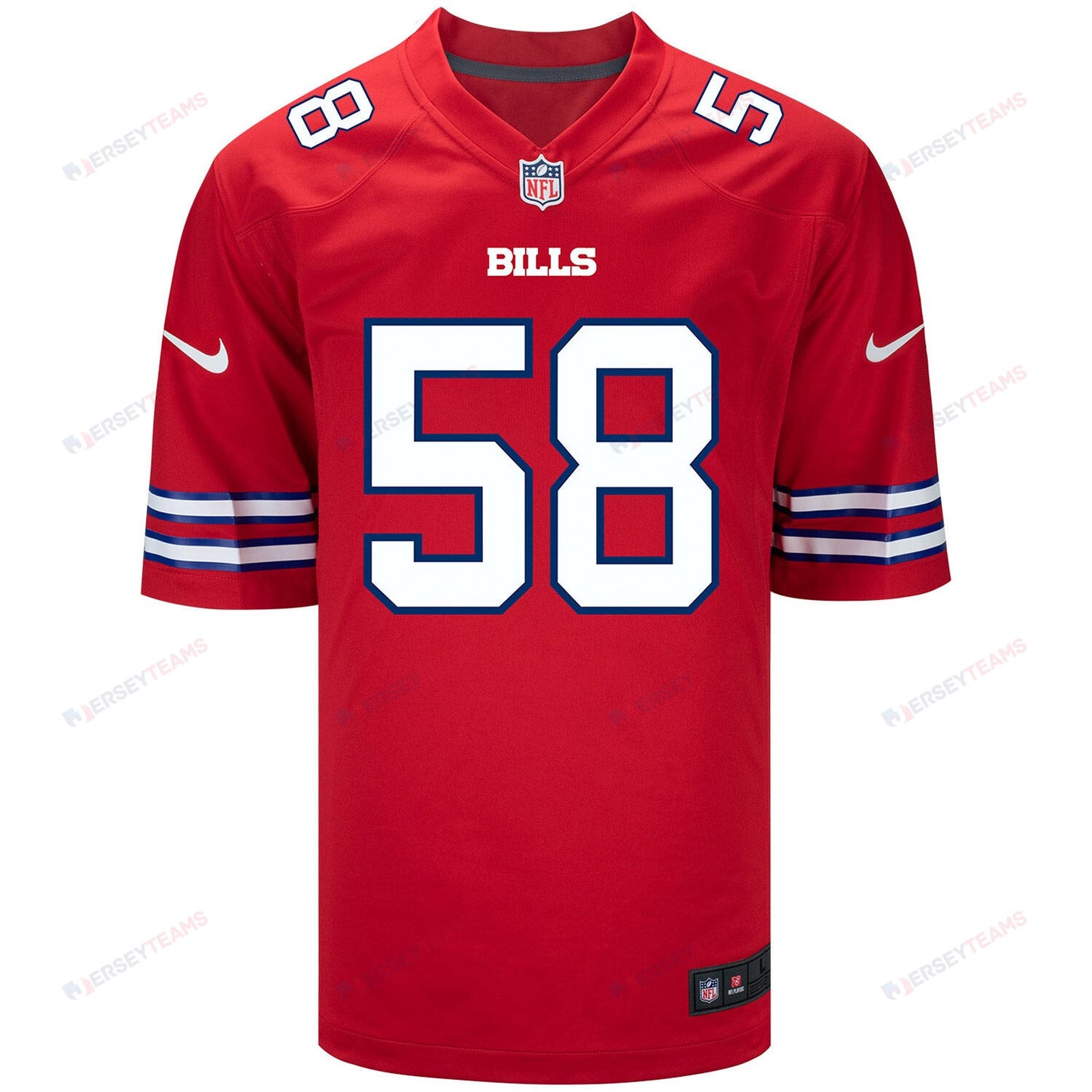 Matt Milano 58 Buffalo Bills Men Alternate Game Jersey - Red