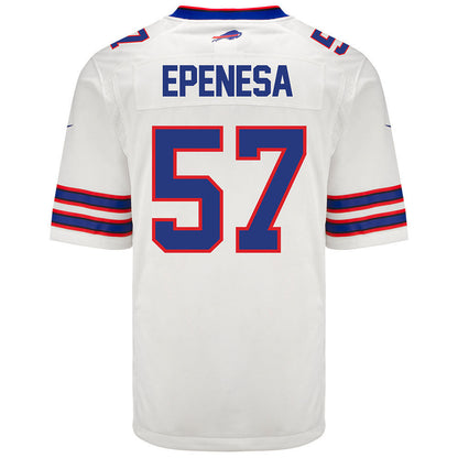 A.J. Epenesa 57 Buffalo Bills Men Away Game Jersey - White