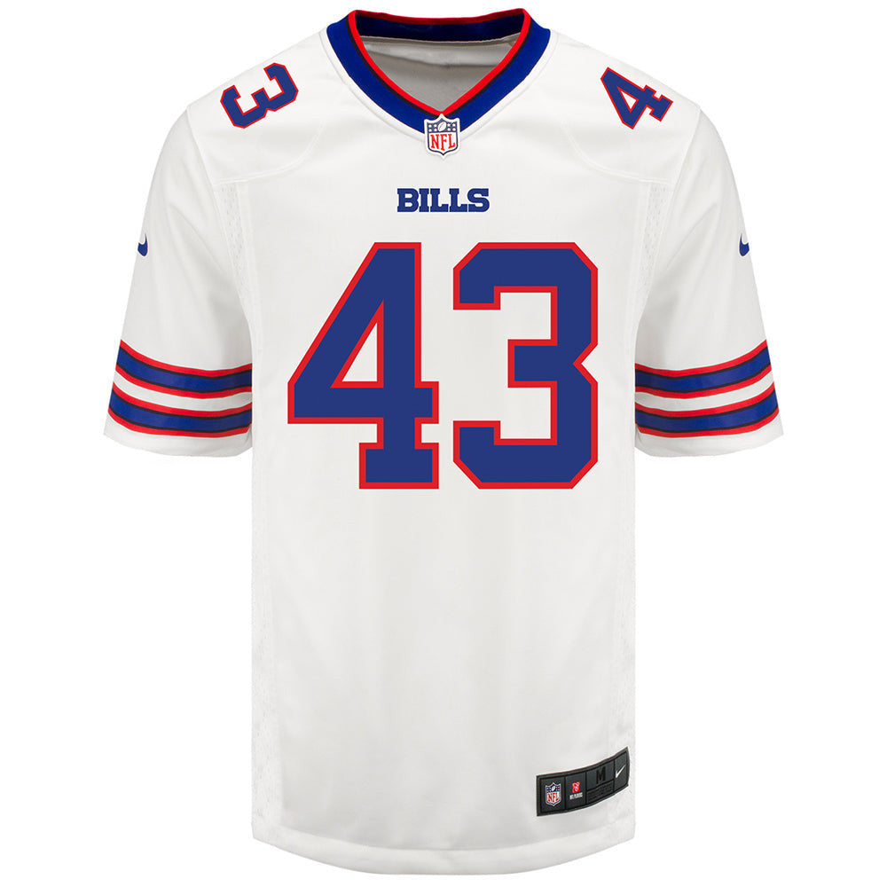 Terrel Bernard 43 Buffalo Bills Men Away Game Jersey - White