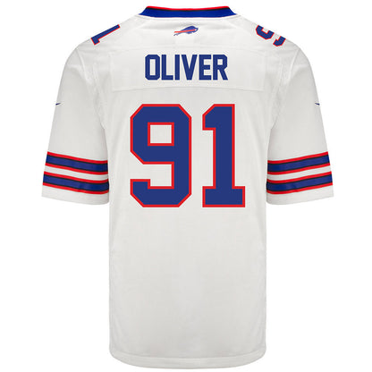 Ed Oliver 91 Buffalo Bills Men Away Game Jersey - White