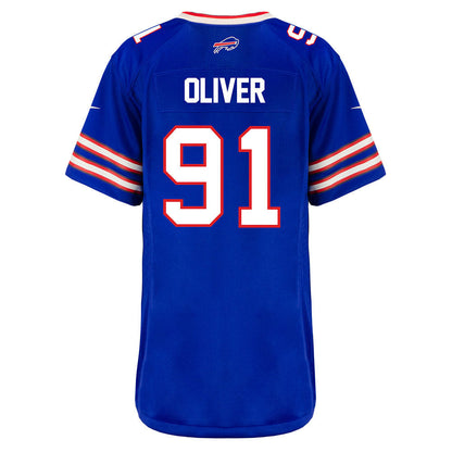 Ed Oliver 91 Buffalo Bills Women Home Game Jersey - Royal