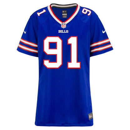 Ed Oliver 91 Buffalo Bills Women Home Game Jersey - Royal