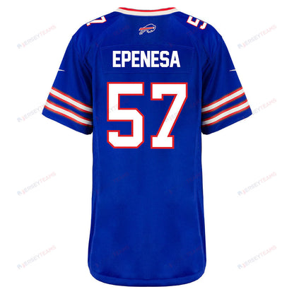 A.J. Epenesa 57 Buffalo Bills Women Home Game Jersey - Royal