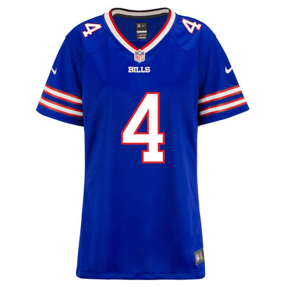 James Cook 4 Buffalo Bills Women Home Game Jersey - Royal