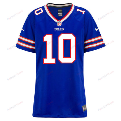 Khalil Shakir 10 Buffalo Bills Women Home Game Jersey - Royal