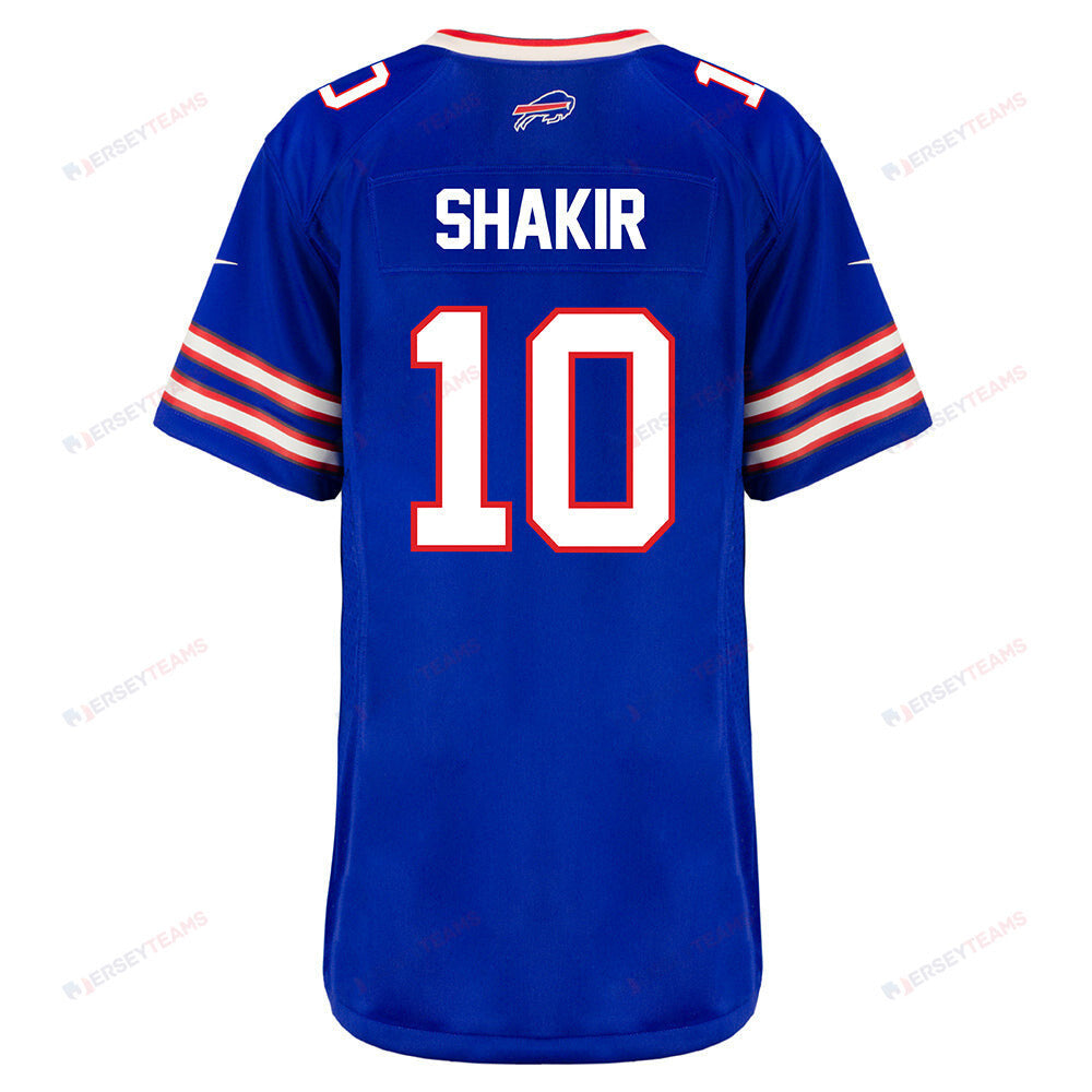 Khalil Shakir 10 Buffalo Bills Women Home Game Jersey - Royal