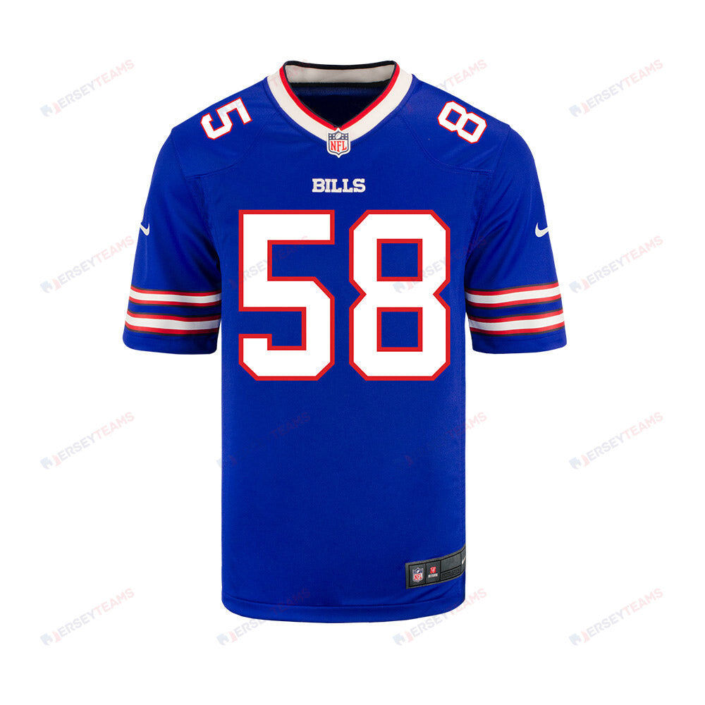 Matt Milano 58 Buffalo Bills YOUTH Home Game Jersey - Royal