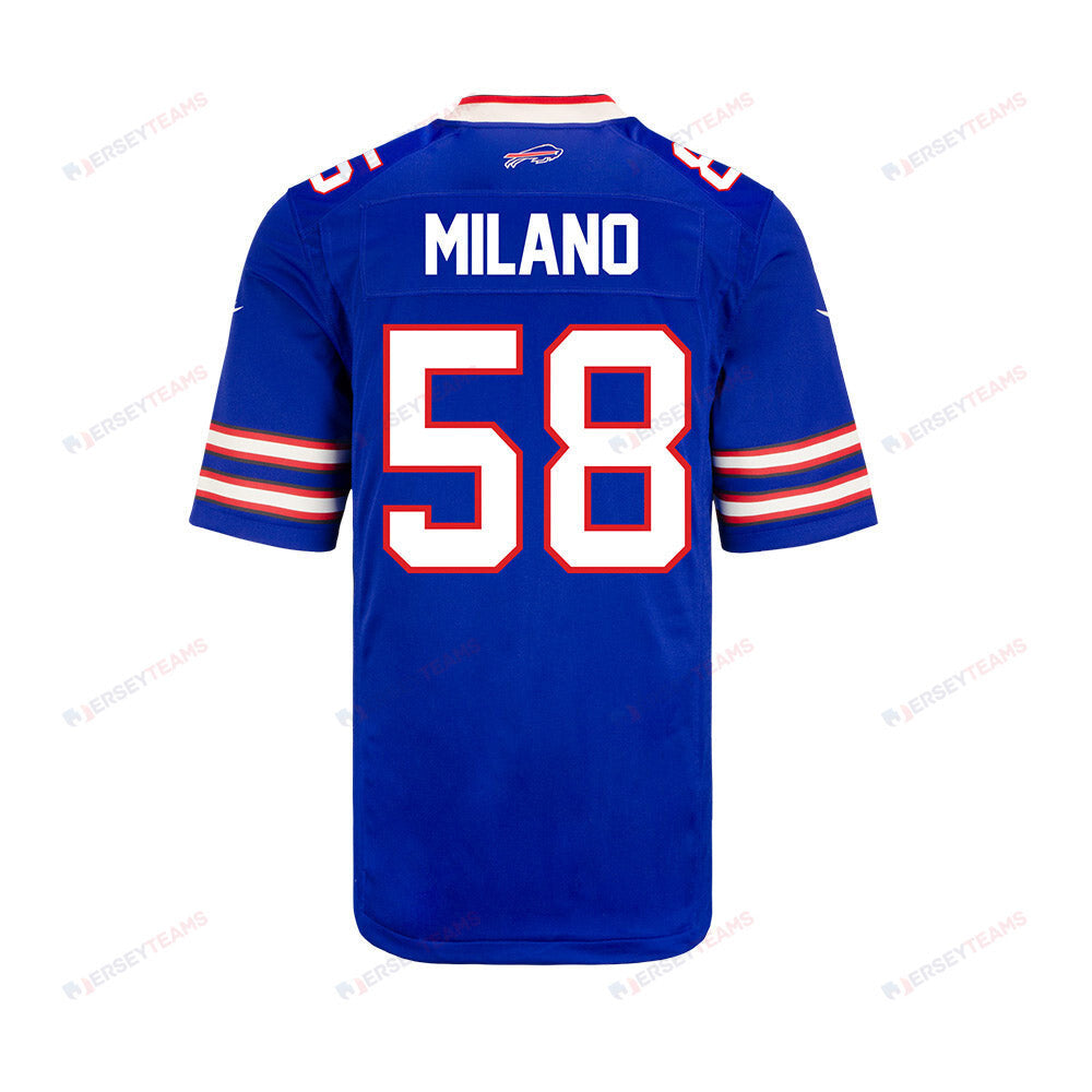 Matt Milano 58 Buffalo Bills YOUTH Home Game Jersey - Royal