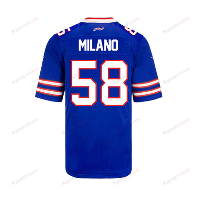 Matt Milano 58 Buffalo Bills YOUTH Home Game Jersey - Royal